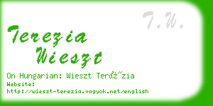 terezia wieszt business card